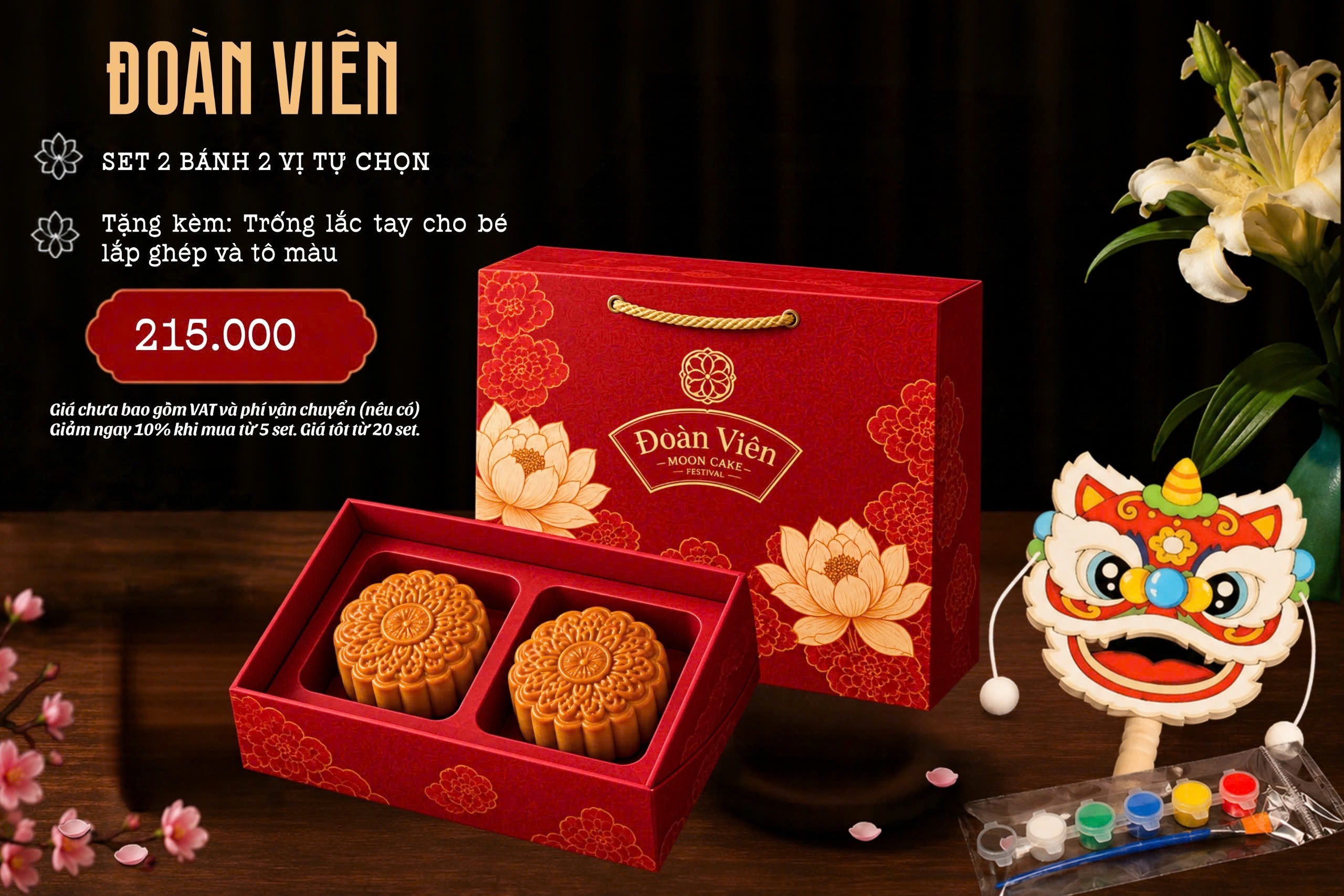 Set Đoàn Viên bánh trung thu 215K